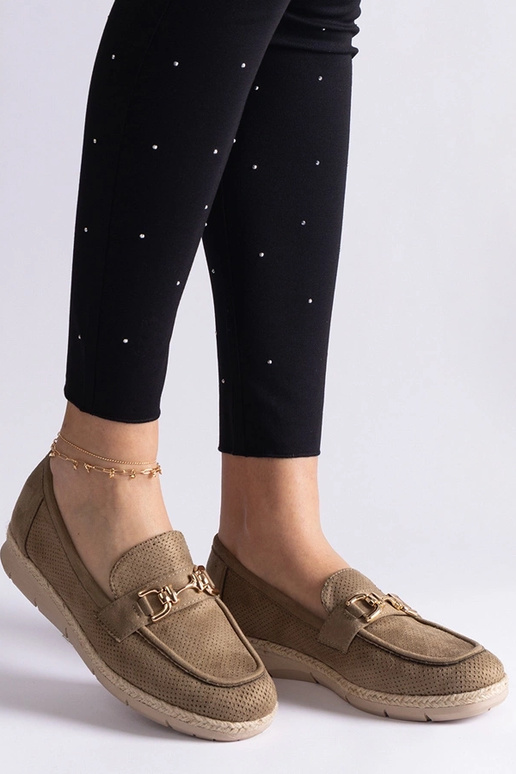 Zielone mokasyny damskie z eko zamszu... Zielone mokasyny damskie z eko zamszu...