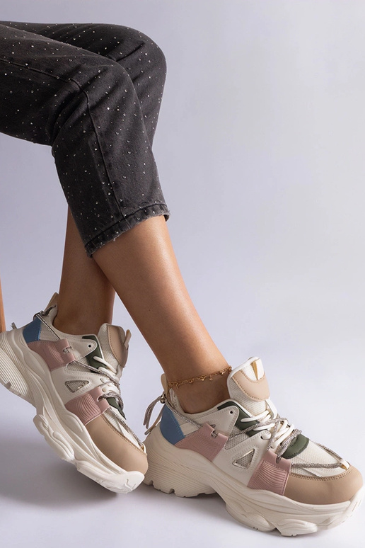 Wielokolorowe sneakersy sportowe...