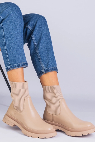 Black cowboy boots on the...