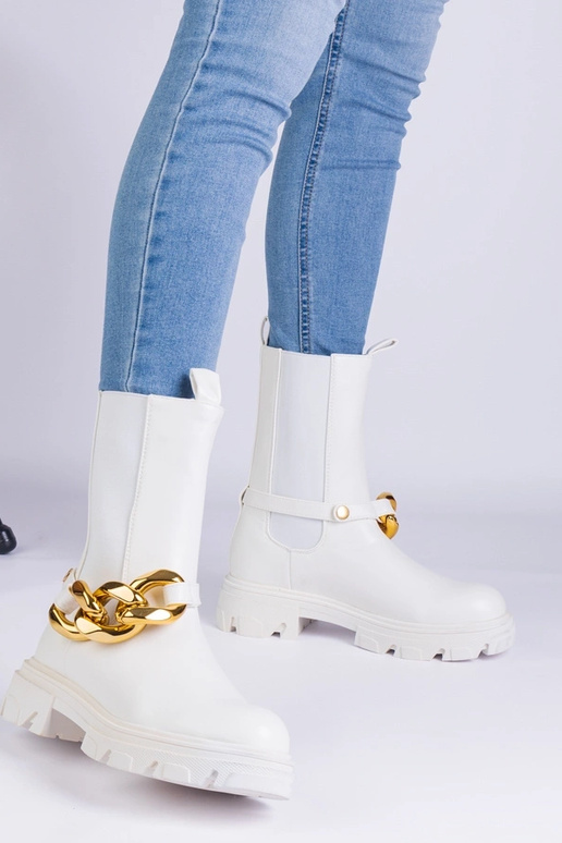 Black cowboy boots on the block heel...