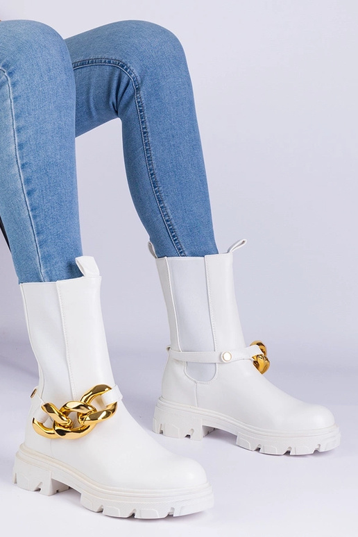 Black cowboy boots on the block heel...