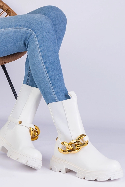 Black cowboy boots on the block heel...