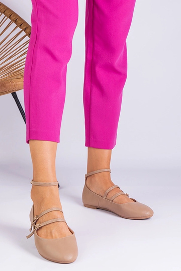 Beżowe balerinki z ekoskóry... 2