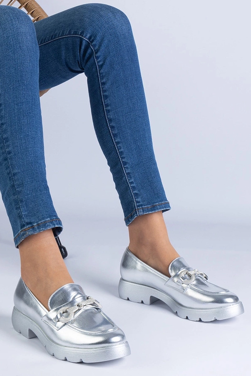 Silver loafers Ilana
