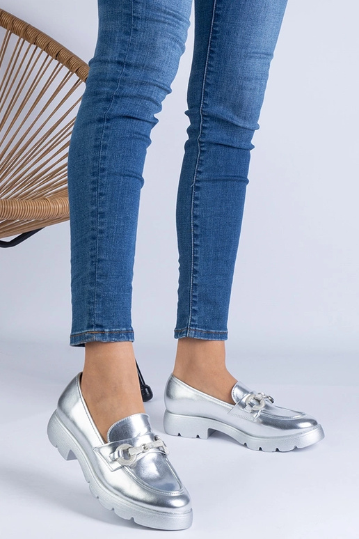 Silver loafers Ilana