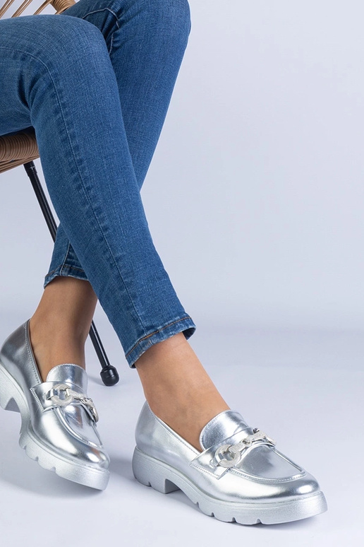 Silver loafers Ilana