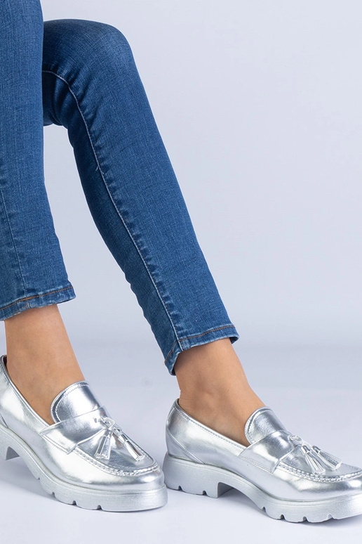 Silver loafers Ilana