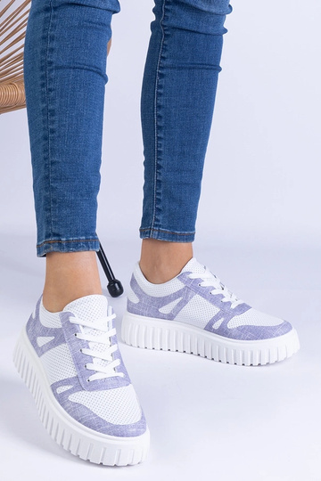 Fioletowe sneakersy ażurowe na masywnej podeszwie Lusinda 2