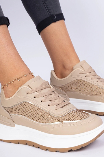 Brązowe damskie sneakersy z... 2