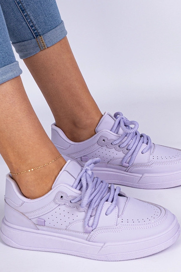 Fioletowe damskie sportowe sneakersy z ekoskóry Asphodel 2