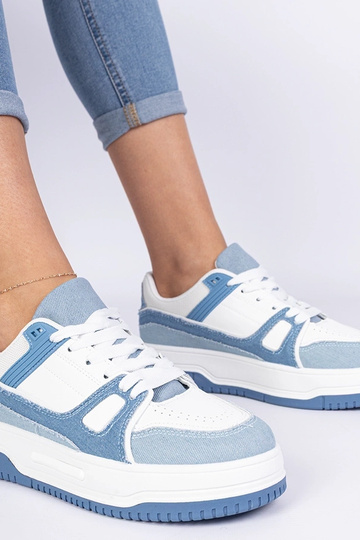 Niebieskie damskie sneakersy sportowe Pretta 2