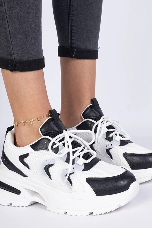 Biało-czarne damskie sneakersy... Biało-czarne damskie sneakersy...