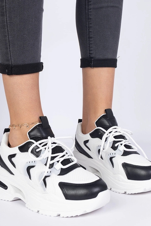 Biało-czarne damskie sneakersy... Biało-czarne damskie sneakersy...
