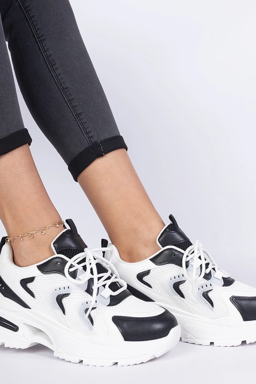 Biało-czarne damskie sneakersy... Biało-czarne damskie sneakersy...