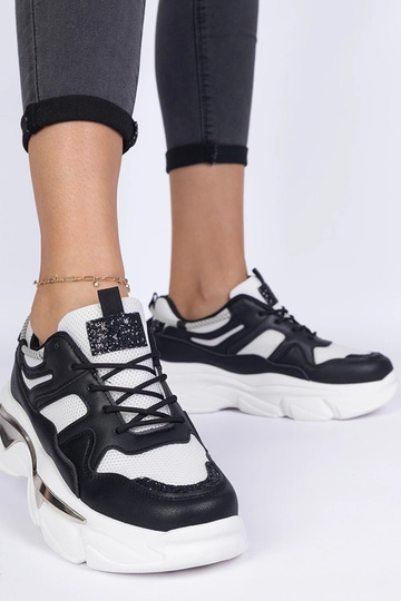 Czarne sneakersy damskie sportowe buty Prutto 2