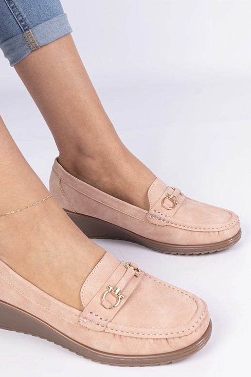 Różowe mokasyny damskie na koturnie... Różowe mokasyny damskie na koturnie...