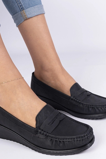 Czarne mokasyny damskie na... 2