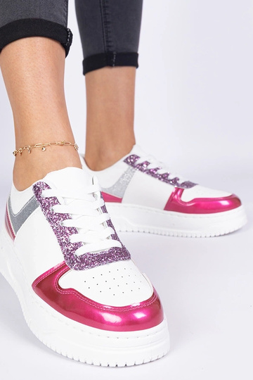 Różowe sneakersy damskie na grubej podeszwie Dolla