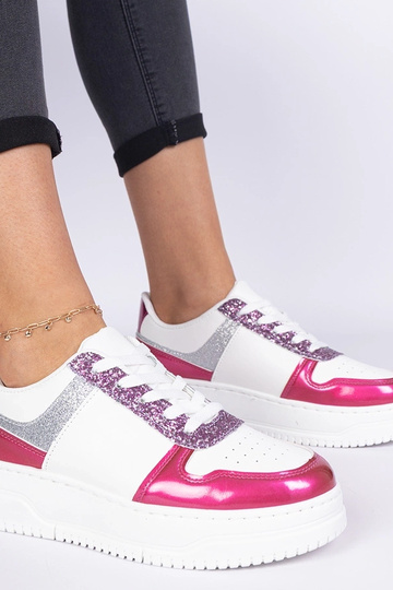 Różowe sneakersy damskie na grubej podeszwie Dolla 2