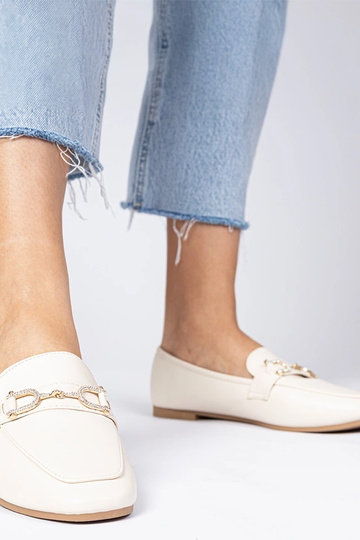 Beżowe eleganckie mokasyny... 2