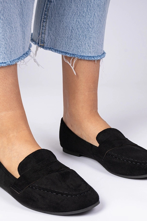 Czarne eleganckie mokasyny z Palmarina