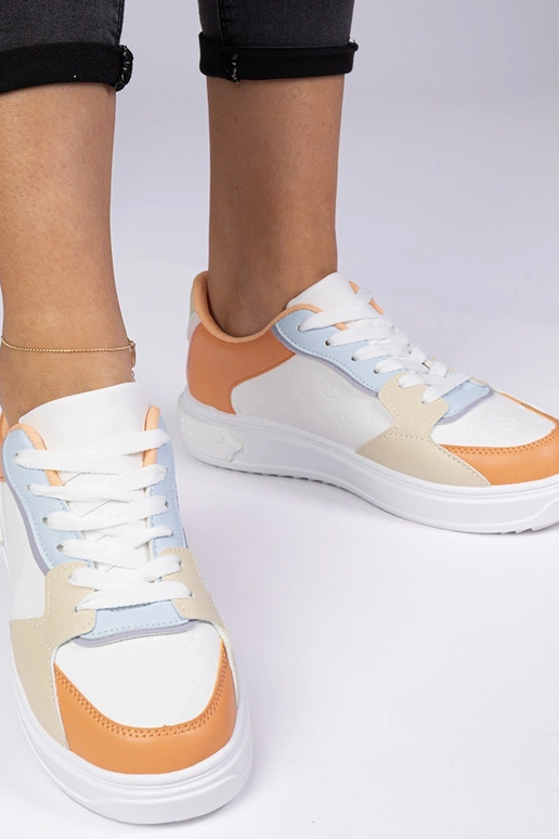 Biało-pomarańczowe sportowe sneakersy... Biało-pomarańczowe sportowe sneakersy...