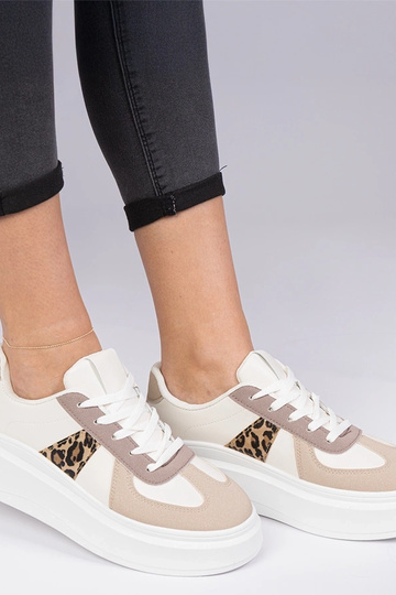 Brązowe sneakersy trampki na platformie Mishel 2