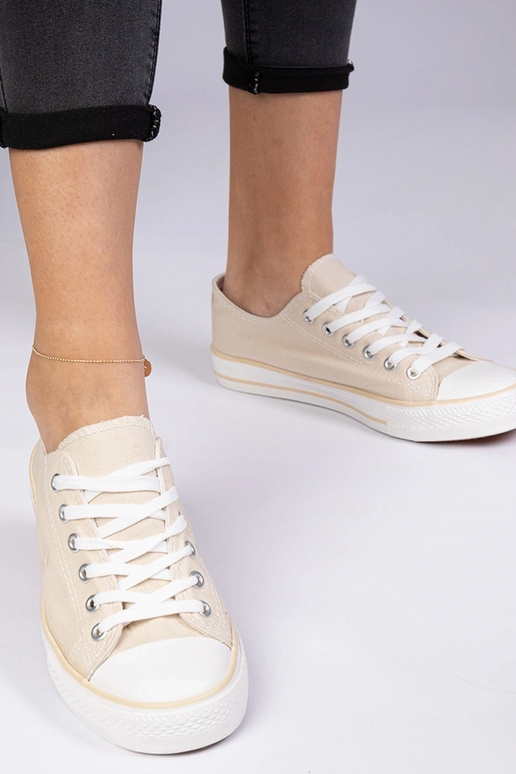 Brązowe klasyczne damskie trampki Menfis Brązowe klasyczne damskie trampki Menfis