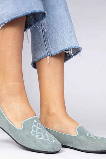 Zielone damskie balerinki...