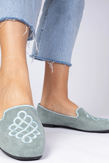 Zielone damskie balerinki... 2