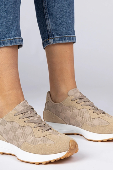 Beżowe sneakersy sportowe damskie Samara
