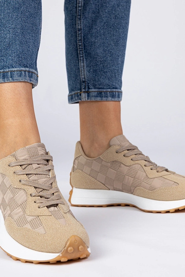 Beżowe sneakersy sportowe damskie Samara 2
