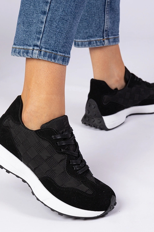 Czarne sneakersy sportowe damskie Samara Czarne sneakersy sportowe damskie Samara