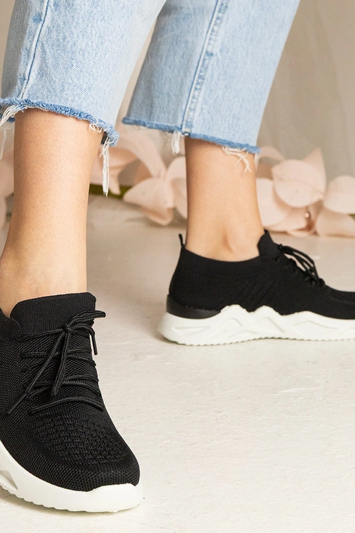 Czarne sneakersy z skarpetkową... Czarne sneakersy z skarpetkową...