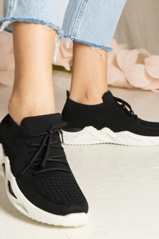 Czarne sneakersy z skarpetkową... Czarne sneakersy z skarpetkową...