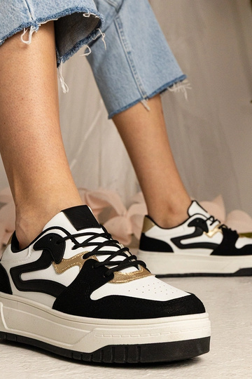 Czarne sneakersy trampki damskie sportowe Seisha