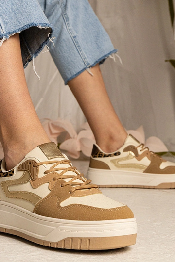 Beżowe sneakersy trampki damskie sportowe Seisha 2