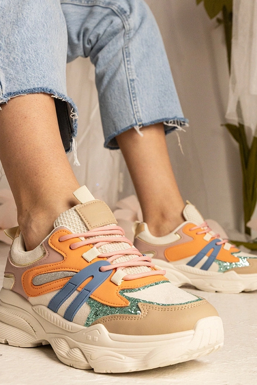 Pomarańczowe sneakersy damskie...