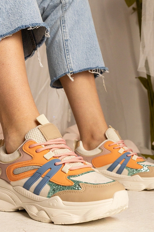 Pomarańczowe sneakersy damskie...