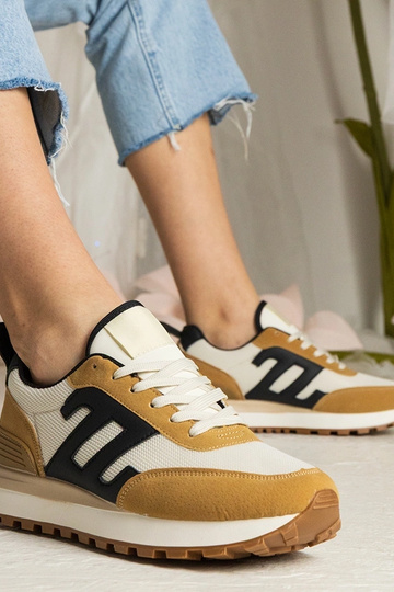Brązowe sneakersy damskie sportowe Marena 2