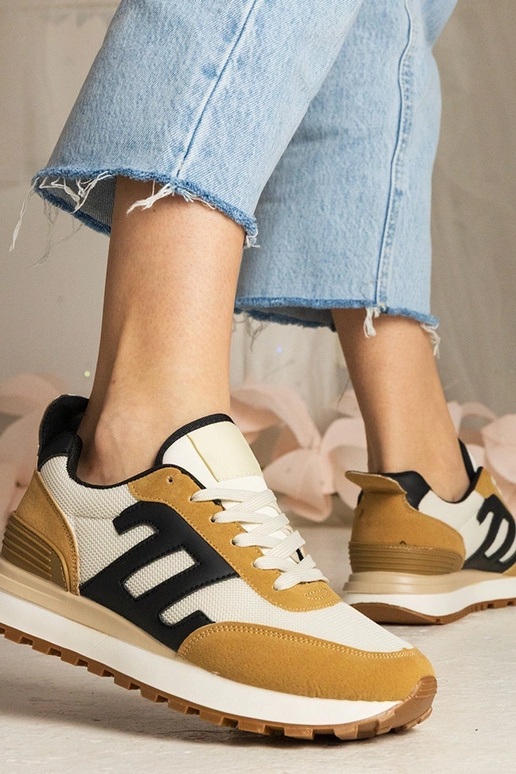 Brązowe sneakersy damskie sportowe... Brązowe sneakersy damskie sportowe...