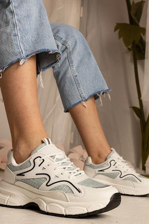 Biało-zielone sneakersy damskie... Biało-zielone sneakersy damskie...