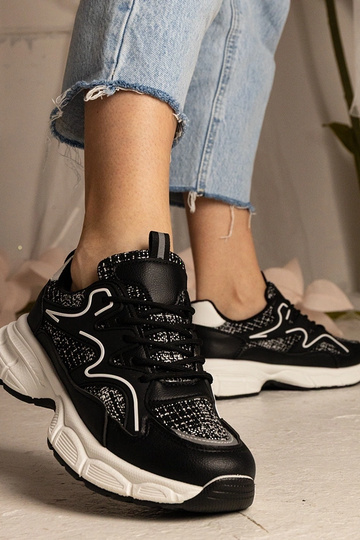 Czarne sneakersy damskie sportowe Maurita