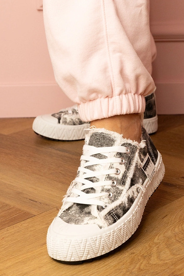 Czarne damskie trampki sneakersy sportowe Bellina 2