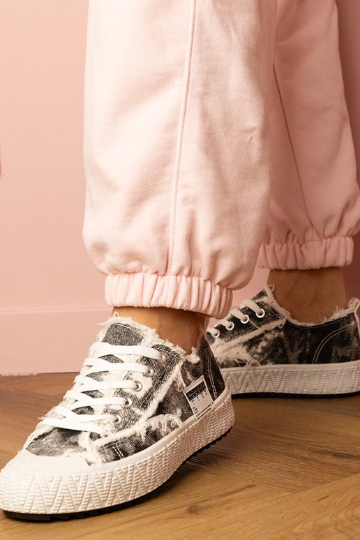 Czarne damskie trampki sneakersy...