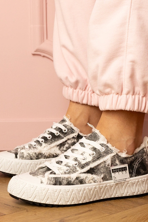 Czarne damskie trampki sneakersy...