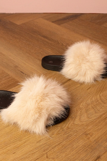 Beżowe klapki dziecięce z... 2