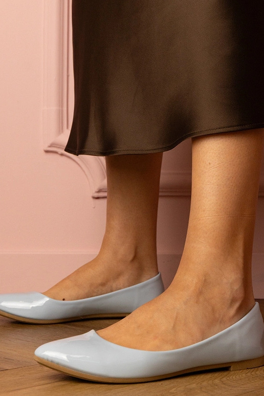 Niebieskie lakierowane balerinki Kalius Niebieskie lakierowane balerinki Kalius