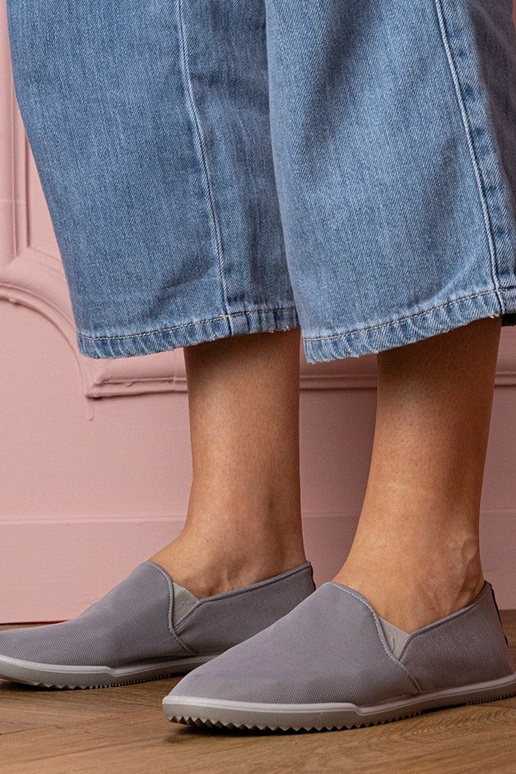 Szare damskie wsuwane tenisówki Kendi Szare damskie wsuwane tenisówki Kendi