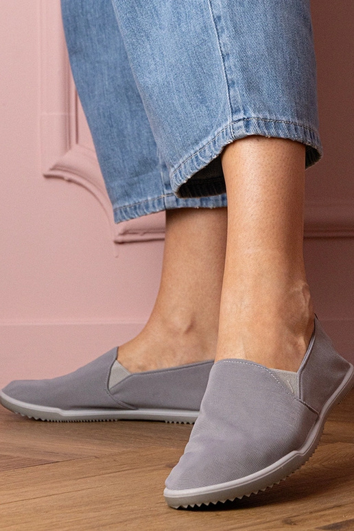 Szare damskie wsuwane tenisówki Kendi Szare damskie wsuwane tenisówki Kendi